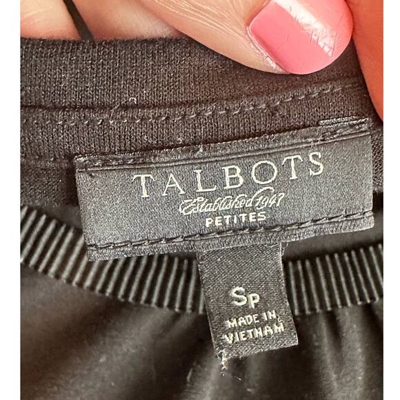 Talbots black long sleeves round neck top size SP - Picture 6 of 11